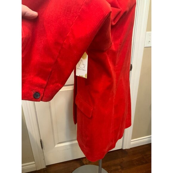Boden Oxschott Red Thick Wale Corduroy Blazer Jacket, Size 16R US / 20R UK - Picture 5 of 10